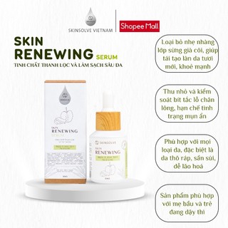 (SKinsolve)-Tinh chất thanh lọc và hỗ trợ tái tạo da từ Táo & Lô Hội 30ml - Skin Renewing Serum