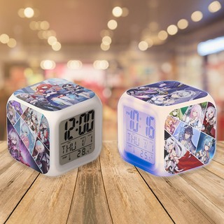 Đồng hồ LED Honkai Impact 3 Điện Tử Đa Chức Năng, Báo Thức, Nhiệt Độ, Thời Gian, Lịch