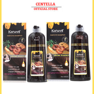 Dầu gội phủ bạc KARSEELL 500ml Nhuộm Nâu Đen Thảo Dược An Toàn Với Cả Mẹ Bầu
