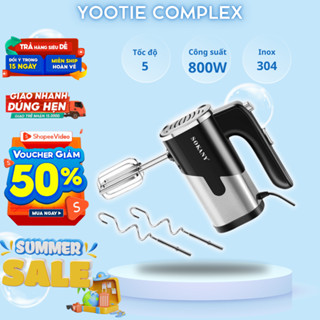 Máy đánh trứng cầm tay SOKANY - SK6621 hàng cao cấp siêu bền với 5 tốc độ, công suất 800W, Tặng Que Đánh Trứng, Làm Bánh