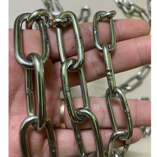 dây dắt xích mắt to hàn INOX 3-4-5mm có kèm móc chống xoắn  ( chiều dài 150cm )