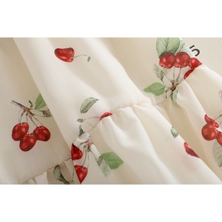 Z341 Váy hoạ tiết cherry
