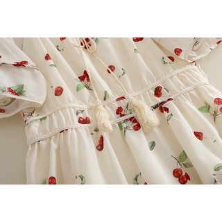 Z341 Váy hoạ tiết cherry