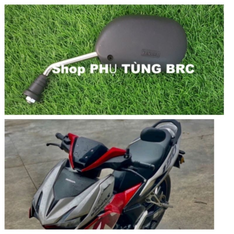 Kiếng chiếu hậu kiểu SPARK mặt gương to nhìn rõ phù hợp lắp hầu hết các loại xe máy.