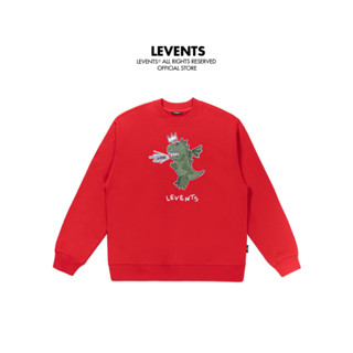 Áo Sweater Levents Dragon/ Red Chất Nỉ Chân Cua Unisex Oversized