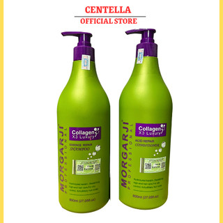 Dầu Gội Xả MORGARJI 800ML * 2 Kiềm Dầu Hiệu Quả Phục Hồi Tóc Hư Tổn Siêu Mượt Hương Thơm Hoa Qủa