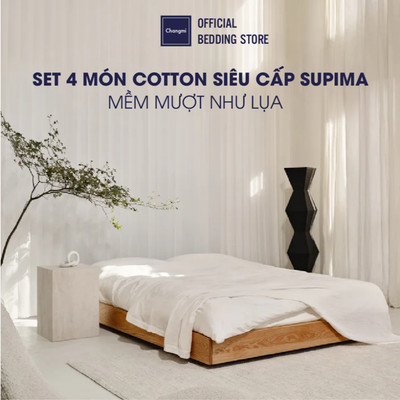 Bộ chăn ga Changmi 100% Supima Cotton cao cấp mềm như lụa. Chuẩn khách sạn 5 sao. Xuất Mỹ, Châu Âu.