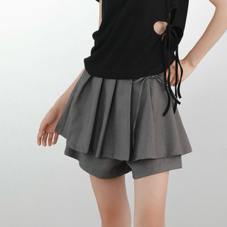 Lollie studio - chân váy - quần váy xếp li buộc nơ tuytsi knot pleated skirt tkc44