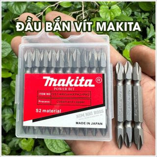 Mũi vít Makita YTB 2 đầu trắng siêu cứng bắn không mẻ đầu, đầu bắn vít, vít nam châm bake Japan