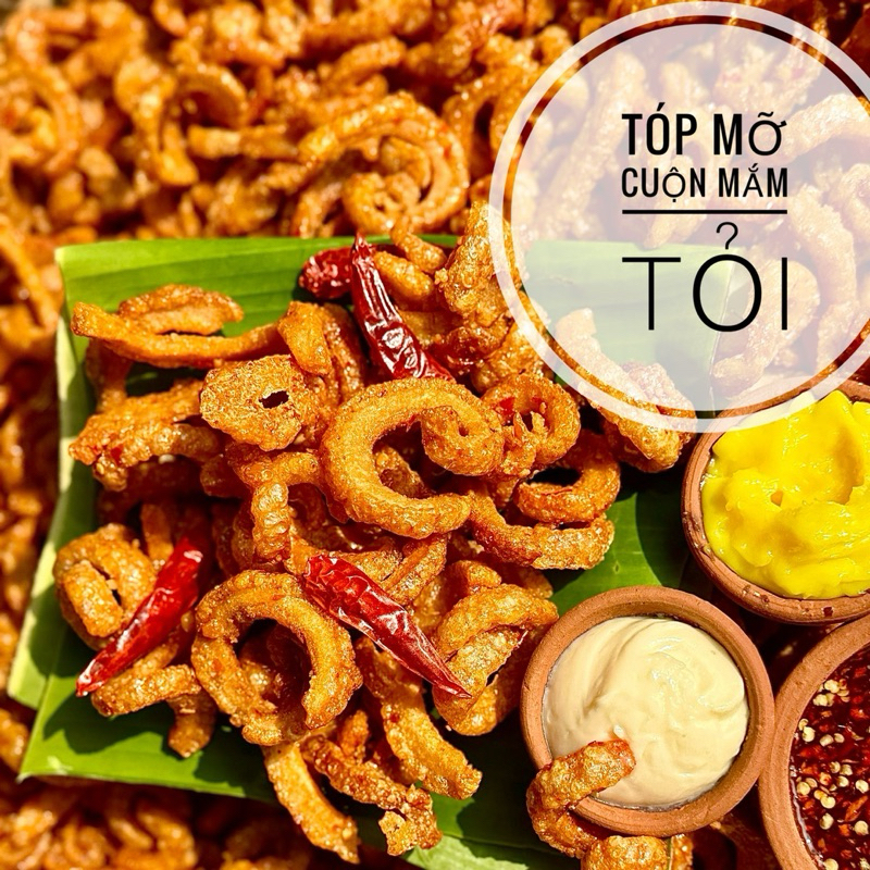 500g Tóp Mỡ Cuộn Mắm Tỏi
