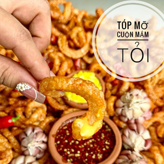 500g Tóp Mỡ Cuộn Mắm Tỏi