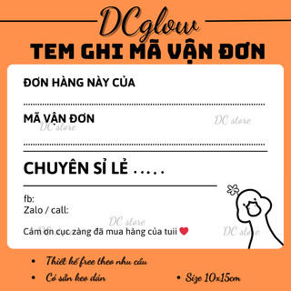 Set 50 tem ghi mã vận đơn,nhãn dán hộp, tem bóc dán, MVĐ, thiết kế theo yêu cầu, size A6/ A7, Thư cảm ơn khách hàng