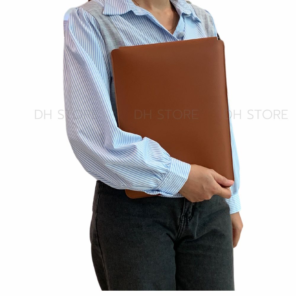 Túi đựng Macbook, bao da laptop 13.3/14/15.4 inch da PU mềm mại tích hợp lót chuột chống thấm nước