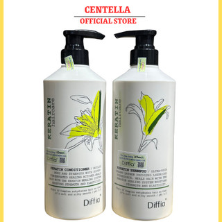 Dầu gội xả KERATIN EVUAR 758ml * 2 phục hồi tóc hư tổn ngăn ngừa rụng tóc mùi thơm nước hoa
