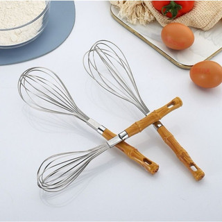Cây đánh trứng inox cán trúc nhiều size