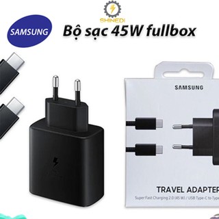 Bộ sạc nhanh samsung 45w, củ sạc nhanh 45w ,cáp sạc nhanh type c cho dòng note 10, 20, s20, s20 utra...