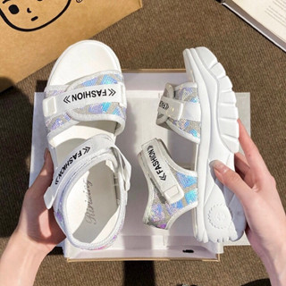 Sandal Nữ Độn Đế Bánh Mì ❤️FREESHIP❤️ Dép Quai Hậu Nữ 2 Quai Kim Tuyến Fasion Siêu Hot