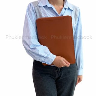 Túi đựng Macbook, bao da laptop 13.3/14/15.4 inch da PU mềm mại tích hợp lót chuột chống thấm nước