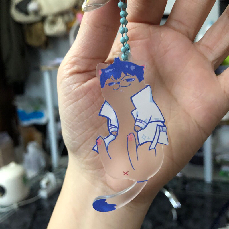 ORV - Móc khoá mica mờ 6cm chồn lùi Dokja