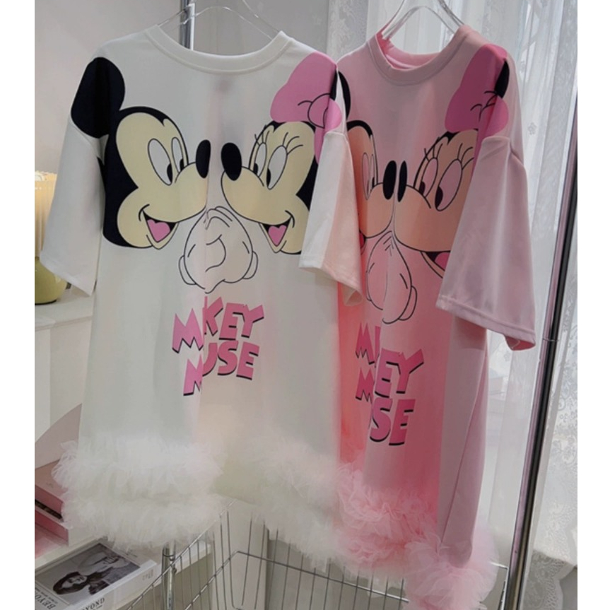 Áo phông giấu quần hình chuột mickey nữ bigsize(55-90kg)