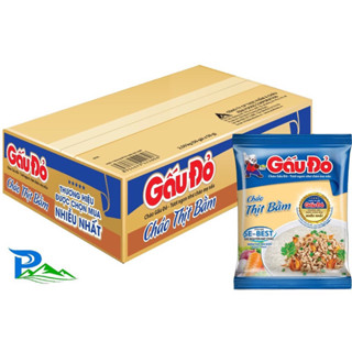 Thùng cháo gấu đỏ 50 gói ( thịt bằm vị gà)