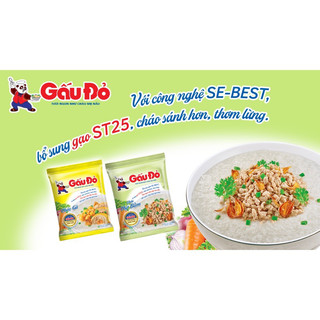 COMPO 10 GÓI CHÁO GẤU ĐỎ 39k( có vị gà và thịt bằm)
