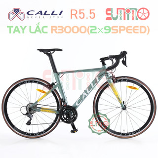 Xe đạp đua nhôm CALLI R5.5 tay lắc R3000(2x9speed) 2024
