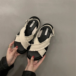 Dép sandal nữ vải TUA DUA đế nhẹ nhiều màu siêu hót