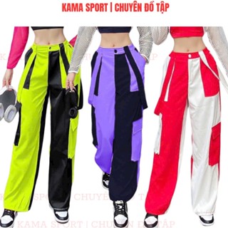 Quần Jogger thể thao nữ ống thụng chất kaki dáng rộng  tập,zumba, aerobic, dân vũ, shuffle dance