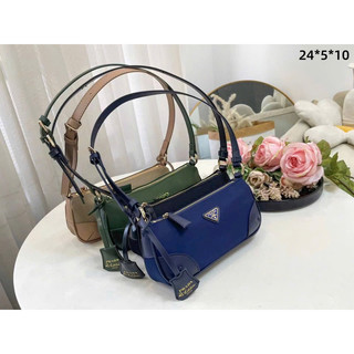 Túi kẹp nách prada hàng đẹp full box 2024