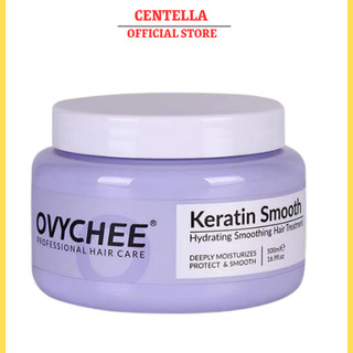 Kem hấp ủ tóc keratin ovychee 500ml chăm sóc tóc khô xơ uốn nhuộm phục hồi tóc hư tổn siêu mềm mượt