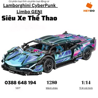 Lego Lambo Cyberpunk, mô hình lắp ráp siêu xe technic Lambo Cyberpunk Lam tỉ lệ 1:14 1314 chi tiết mảnh ghép