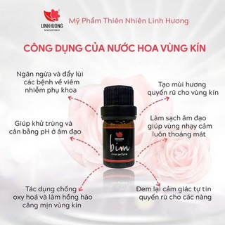 Nước hoa vùng kín Bim hương thơm trong sạch dịu nhẹ mịn màng và ngọt ngào 5ml Linh Hương