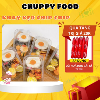 Kẹo dẻo trái cây🎁chuppy food🎁 khay kẹo chip chip mix trái cây hình trứng/ hamburger/ pizza tuổi thơ