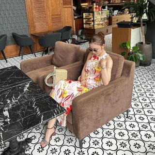 D119 đầm suông sát nách cổ tròn chất linen bông freesize