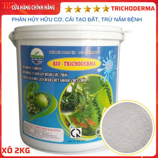 2KG NẤM TRICHODERMA Bột Hòa Tan  5 Chủng Nấm, Ủ Phân , Cải Tạo Đất, Phòng Trừ Nấm Bệnh