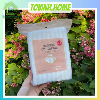 Bông tẩy trang, bông tẩy trang 222 miếng natural cotton pad