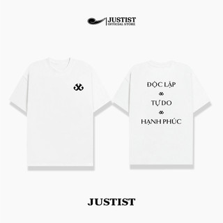 Áo thun nam nữ justist độc lập chất cotton form oversize cao cấp tsjt052