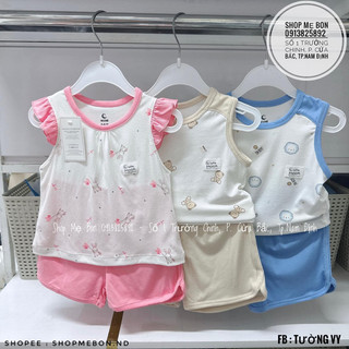 Bộ ba lỗ moon petit/bamboo mềm mát cho bé 6m-3y