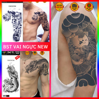 BST New 2024 Hình xăm Vai Ngực  - KINGT - Hình xăm tạm thời 15 ngày