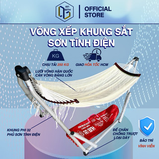 Võng Xếp An Bình, Bộ Võng Xếp Phi 32 Sơn Tĩnh Điện Chịu Tải 250kg, Thiết Kế Sang Trọng - Hàng Xuất Khẩu Hàn Quốc