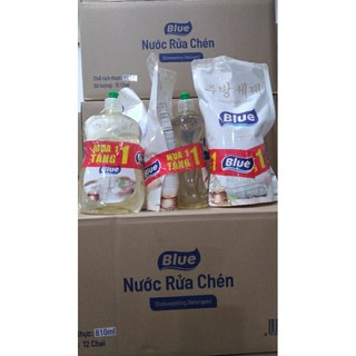 Nước rửa chén gạo Blue chai 810ml tặng túi 800g
