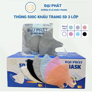 Set 200 Chiếc Khẩu Trang Đại Phát 5D, Chống Tia Uv 3 Lớp, Chống Nắng, Lọc Bụi Mịn Kháng Giọt Bắn