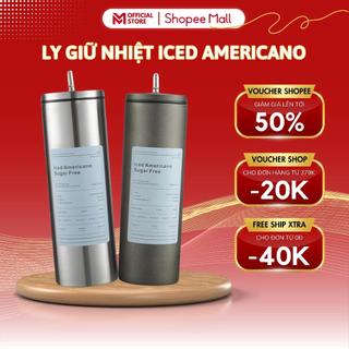Ly Nước Giữ Nhiệt Americano Dài cao Bằng Thép Không Gỉ Dung Tích 600ML Ly Nước Giữ Nhiệt Mẫu Mới - MELLI