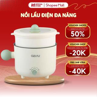 Nồi Lẩu Điện Đa Năng MELLI 2 Nấc Nhiệt Kèm Giá Hấp Có Tay Cầm Tiện Dụng 1.8L, Nồi Hấp Đa Năng Tiện Lợi