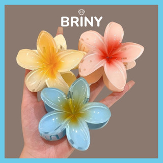 Kẹp tóc hoa sứ hoa ly kẹp càng cua cho nữ đẹp hottrend nhiều màu phong cách Hawaii cặp tóc Briny H01