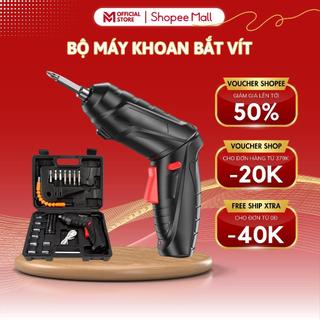 Bộ Máy Khoan Bắt Vít Cầm Tay MELLI 47 Phụ Kiện Pin 1300mAH Động Cơ Mạnh Sạc Tích Điện Không Dây Cổng Sạc USB Tiện Lợ