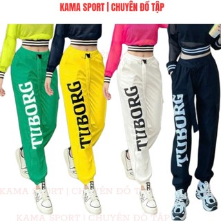 Quần jogger thể thao nữ túi hộp chất kaki dáng suông tập gym,zumba, aerobic, dance, shuffle