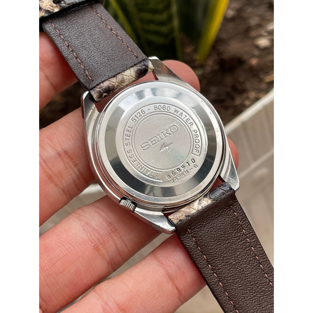 Đồng hồ xưa nam Seiko 5 dây da tự động hàng Si