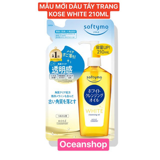 Túi Refill dầu tẩy trang Kose Softymo White Cleansing Oil 210ml (Bill mua tại siêu thị Nhật ảnh bên cạnh)